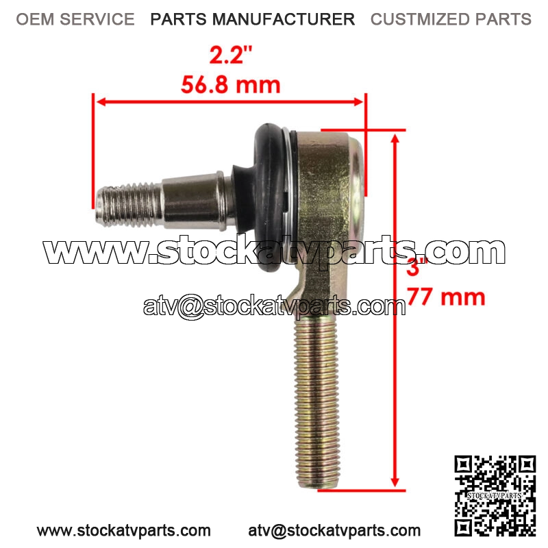 Tie Rod End Kit for Yamaha Grizzly 90 YFM90 YFM09GY 2019-2023 Qty 4 - Image 2