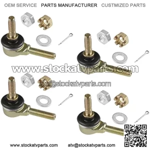 Two Sets Of Tie Rod End Kit Compatible with Kawasaki Kvf400A Kvf400C Prairie 400 4X4 1997 1998 1999 2000