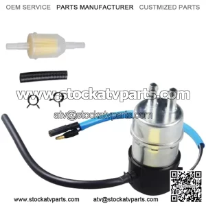 Electric Fuel Pump Inline 12V Compatible with Kawasaki Mule 3000 3010 3020 2500 2510 2520 1000 49040-1055 KAF620(8mm In/Outlet)