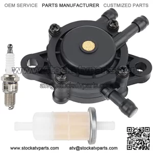 49040-2075 Fuel Pump Kit for 2007-2014 Kawasaki Prior Mule 600 610 4X4 KAF400 KAF400-B1 KAF400B6F KAF400B7F KAF400-A1 KAF400-C1 KAF400A6F for 49040-7001with Fuel Filter Spark Plug Kit