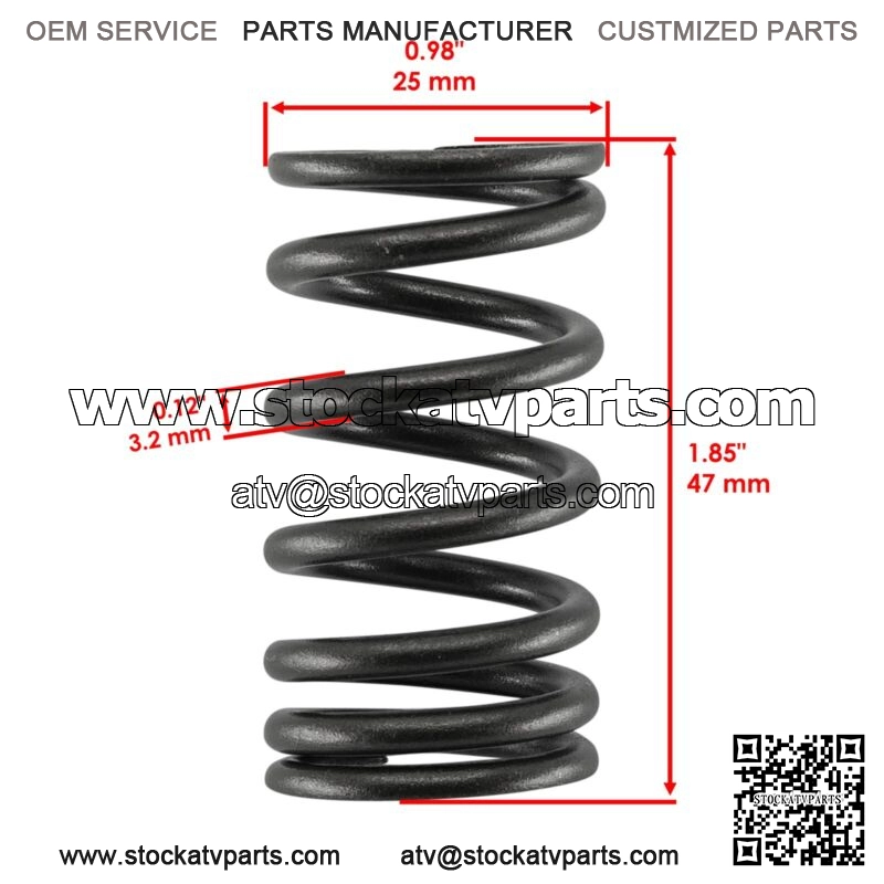 Exhaust Valve Spring for Honda CRF250R 2008-2009 / 14761-KRN-A11 Height 1.85" - Image 2