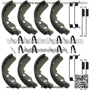 Brake Shoes Kit Front & Rear for Kawasaki Mule 600 610 SX KAF400 2005-2022, OEM#41047-0001 41047-1052 41047-7501