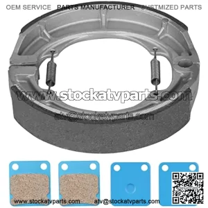 Front and Rear Brake Shoes Pads for 2002-2007 Suzuki Eiger 400 LTA400 2x4 Auto/LTF400 2x4 Manual/LTA400F 4x4 Auto/LTA400F 4x4 Manual, Replace MC0380