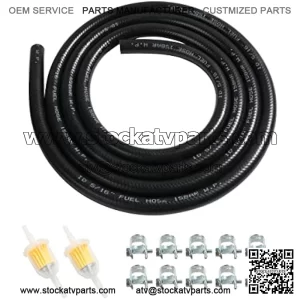 6 Feet Fuel Line Hose for Small Engines,1/4" 5/16" Inch ID Fuel Line Kits with Gas Inline Fuel Filtersfor Mower, Tractor, Dirt Bike,Small Engines and Generators (8mm)
