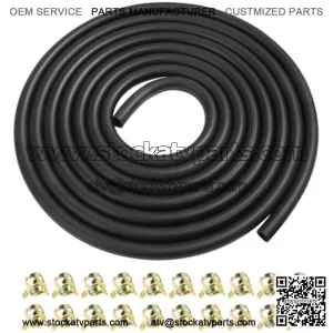 9.85FT Fuel Line,1/4" ID Fuel Line Hose with 20Pcs 2/5" ID Hose Clamps,Car Accessories Gas Line Small Engine Fuel Line,Stretchy Fuel Line for Motorcycle Mowers Tractors and All Small Engines