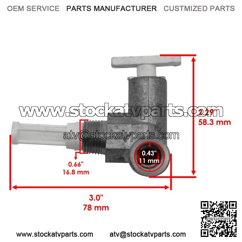 Fuel Tank Valve Tap for Massey Ferguson 50E 50F 50H 60H 6500 6800H - Image 2