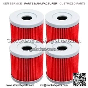 4 Pack Oil Filter for Suzuki DRZ400 2000-2017 LTZ400 QuadSport 2003-2016 LTR450 QuadRacer for ARCTIC CAT DVX400 2004-2008 for KAWASAKI KFX400 2003-2006 KLX400R KLX400SR 2013