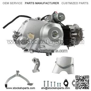 125cc 4 Stroke ATV Engine Motor 3-Speed Semi Auto w/Reverse For ATV Quad Go Kart