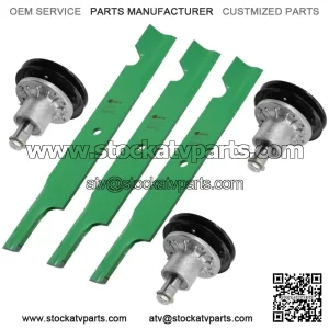 Deck Spindle w/Pulley & Blade for Exmark LZ22KC604 LZ22KA604 LZ23KC604 60 72" 3x
