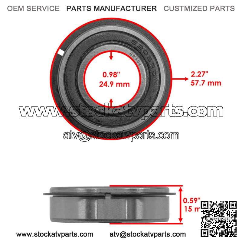 Front or Rear Wheel Ball Bearing For John Deere Gator Turf 4x2 1997-2005 - Image 2