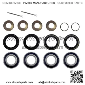 Front Wheel Bearing Seal Kit Compatible with Suzuki Vinson 500 King Quad 250 300 400 Quadrunner 250 500 Eiger 400 LT-F500F LT-A500F LT-F400 LT-F400F LT-4WD LTF-250 LT-F250F LTF300F LTF400F