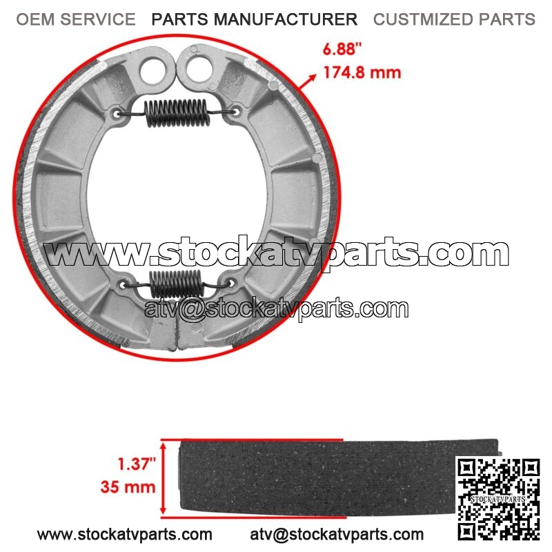 Rear Brake Drum W/Brake Shoes For Honda Foreman Rubicon 500 TRX500FGA 4x4 04-08 - Image 3