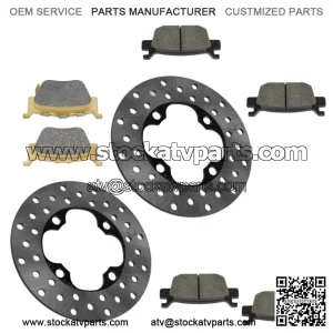 Front Brake Discs with Front & Rear Pads for Honda Rincon 680 2006-2023