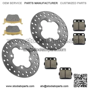 Front Brake Discs with Front & Rear Pads for Honda Rancher 420 2009-2014