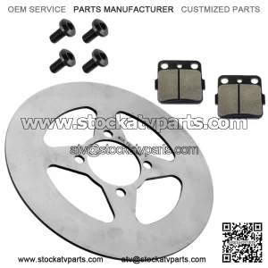 Rear Right Brake Disc with Brake Pads & Bolts for Yamaha Raptor 350 2004-2013