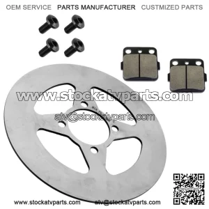 Rear Right Brake Disc with Brake Pads & Bolts for Yamaha 5TG-2582W-00-00