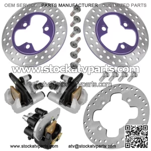 Rear & Front Brake Disc w/Bolt & Caliper for Honda Fourtrax 400 TRX400EX 2005-08