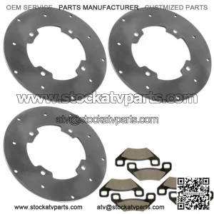 Front & Rear Brake Disc w/Pads For Arctic Cat TRV 700 LTD 2013-2014