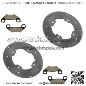 Front left & Right Brake Disc w/Pads For Arctic Cat TRV 550 GT 2012