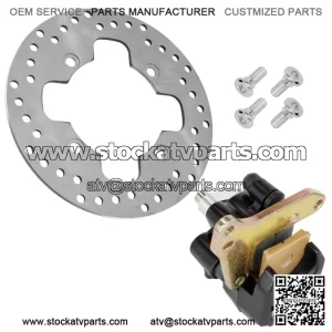 Rear Brake Disc w/Bolt & Caliper for Honda Fourtrax 400EX TRX400EX 1999-2004