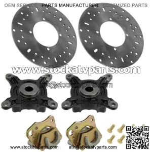 Front L & R Brake Cariper & Disc w/ Hub For Poraris ranger 400 2012 (For: Polaris Sportsman 570)