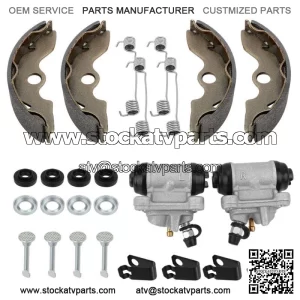 Front Brake Wheel Cylinder & Shoes Pins for Honda TRX300 2x4 FourTrax 300 93-00 (For: Honda)