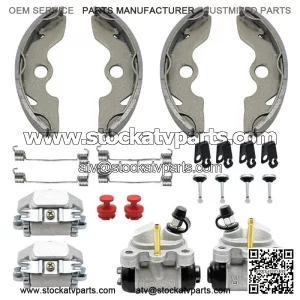 Front Brake Wheel Cylinder Shoes Adjusters Kit for Honda FourTrax 300 2x4 TRX300 (For: Honda)