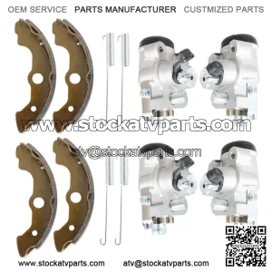 4x Front Brake Wheel Cylinders With Shoes for Honda Foreman Rubicon 450 TRX450FA