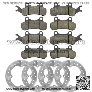 Can-Am Maverick/Max X3 2017 Front & Rear Brake Rotors w/Brake Pads