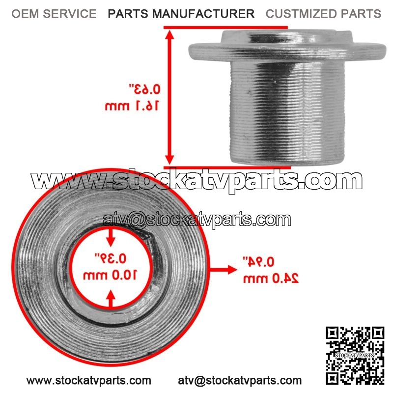 Rear Upper Arm Pivot Collar for Honda Rincon 680 TRX680FA TRX680FGA 2006-2014 8x - Image 2