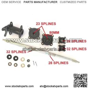 Complete Rear Axle Bearing Carrier Hub FITS Coolster 3125C 3125C-2 ATV QUAD