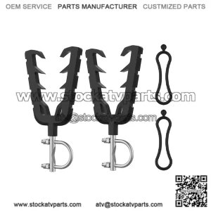 ATV Tool Holder Rack C Durable Hunting Accessory Mount with Rubber Straps for ATVs, Mobility Scooters, and Bikes