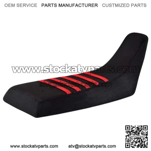 1986-1988 Honda FourTrax TRX 250 R QUAD Seat Cover BLACK w/ RED RIBS #205 (For: Honda)