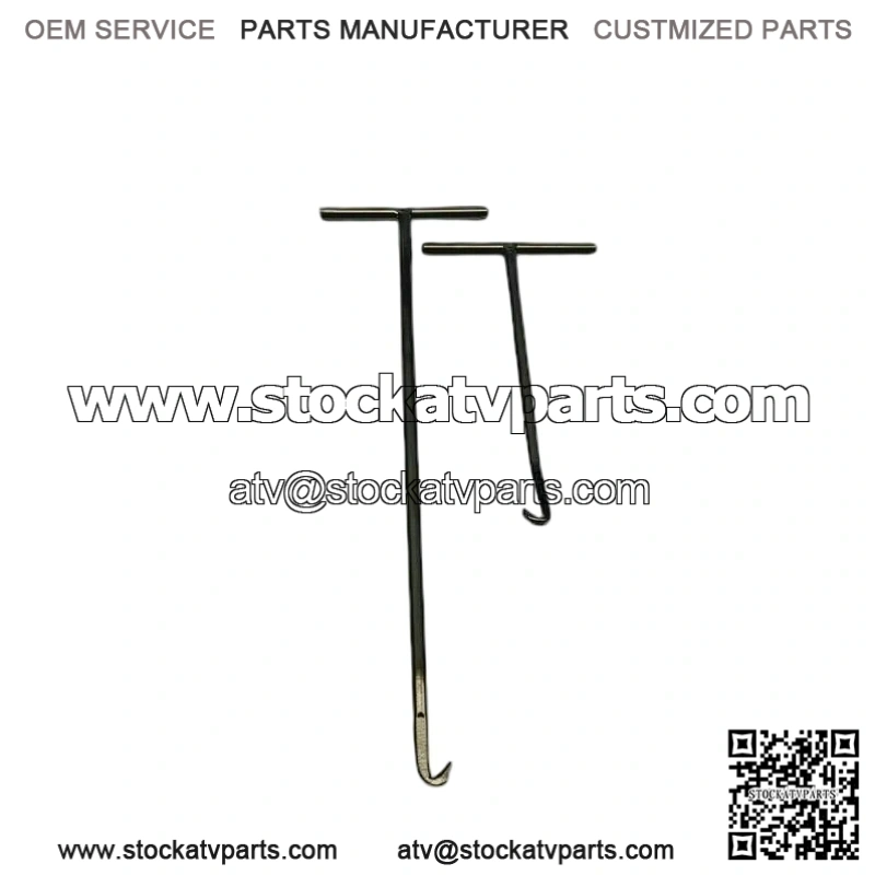 NEW 2-PCS EXHAUST SPRING PULLER SET UNIVERSAL 2 STROKE ATV UTV HANDLE HOOK TOOL - Image 2