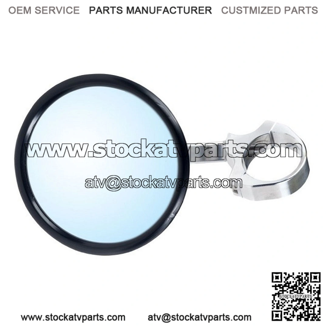2-Inch Clamp-On 5-Inch Round Convex Stainless Steel Side Mirror for Honda Talon