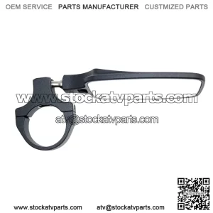 Black Clamp-On 2-Inch Billet Aluminum Break-Away Side View Mirror for Can-Am Commander/Maverick