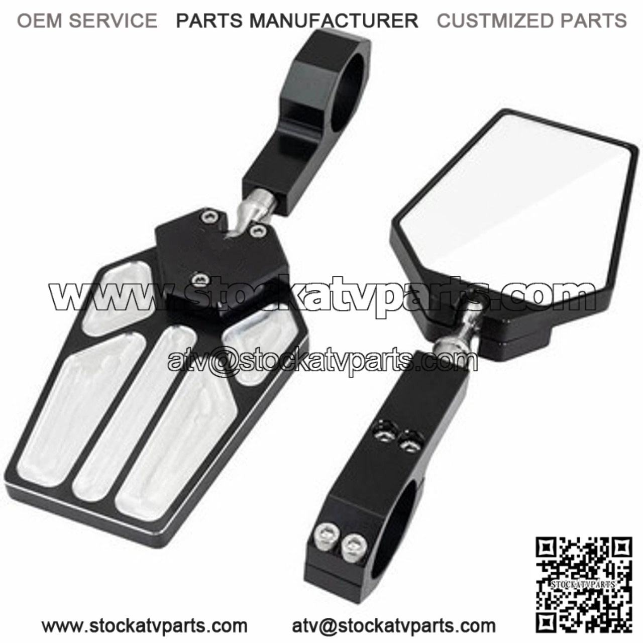 Billet Style Side Mirrors for Polaris Ranger Models