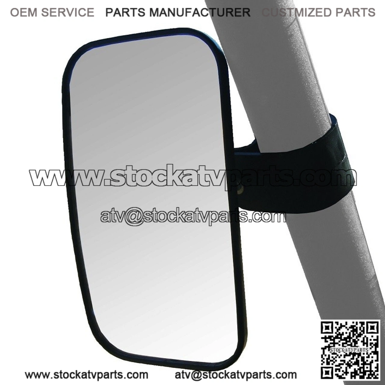 Side/Rearview Mirror ?C Compatible with 2-Inch and 1.875-Inch Round Tubes