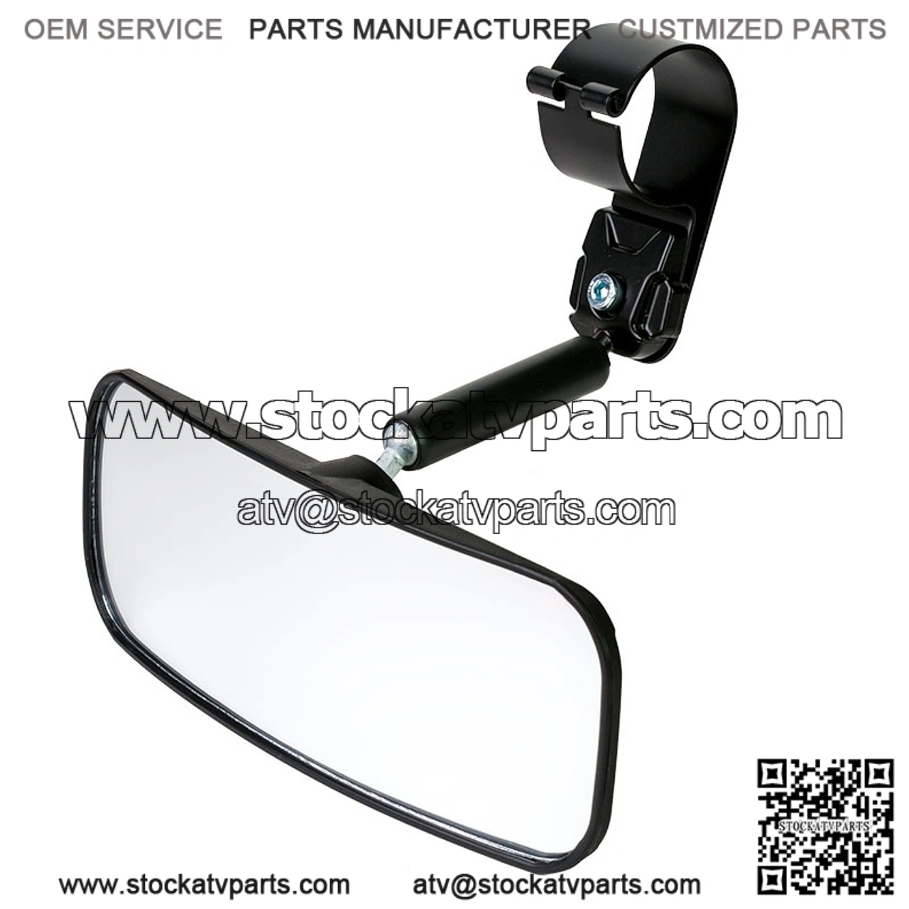 1.75-Inch Round Tube Automotive Style Rearview Mirror for Pioneer UTVs