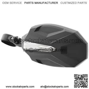 1.75-Inch Round Tube Cast Aluminum Body & Bezel Side View Mirror Pair for Pioneer/Talon