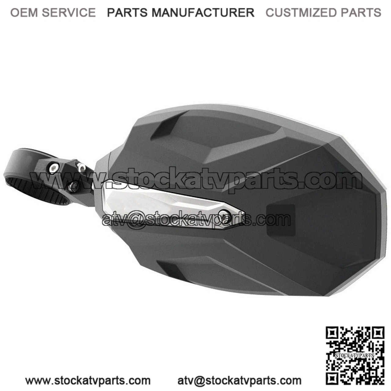 1.75-Inch Round Tube Cast Aluminum Body & Bezel Side View Mirror Pair for Pioneer/Talon