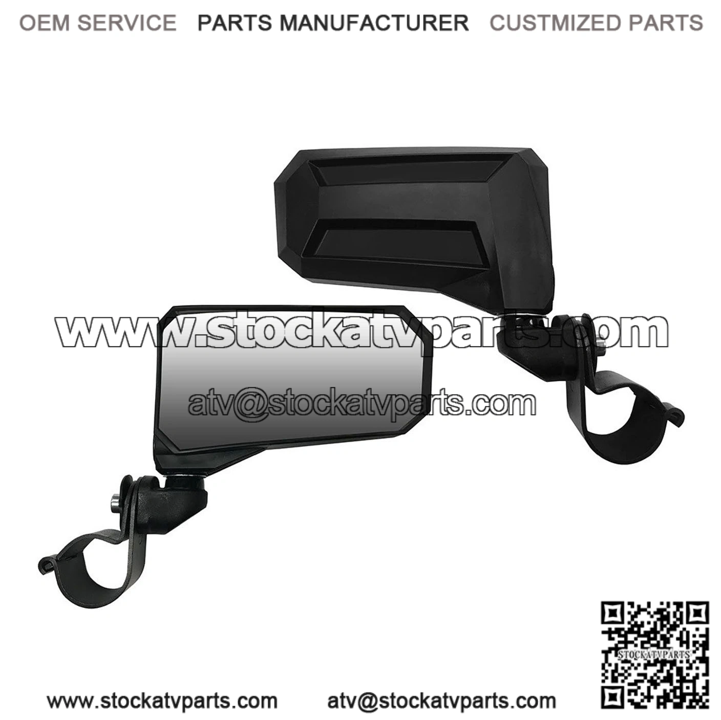 Adjustable Side Mirrors with 1.75-Inch Clamp (Pair) for Can-Am UTVs