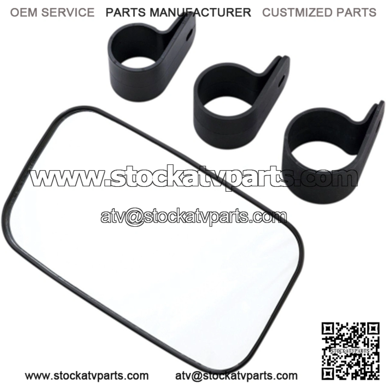 Rear & Side View UTV Mirror with Three Clamp Sizes for Can-Am