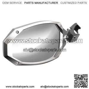 Side View Mirror Pair with Cast Aluminum Body & Bezel for Can-Am Profiled Tube