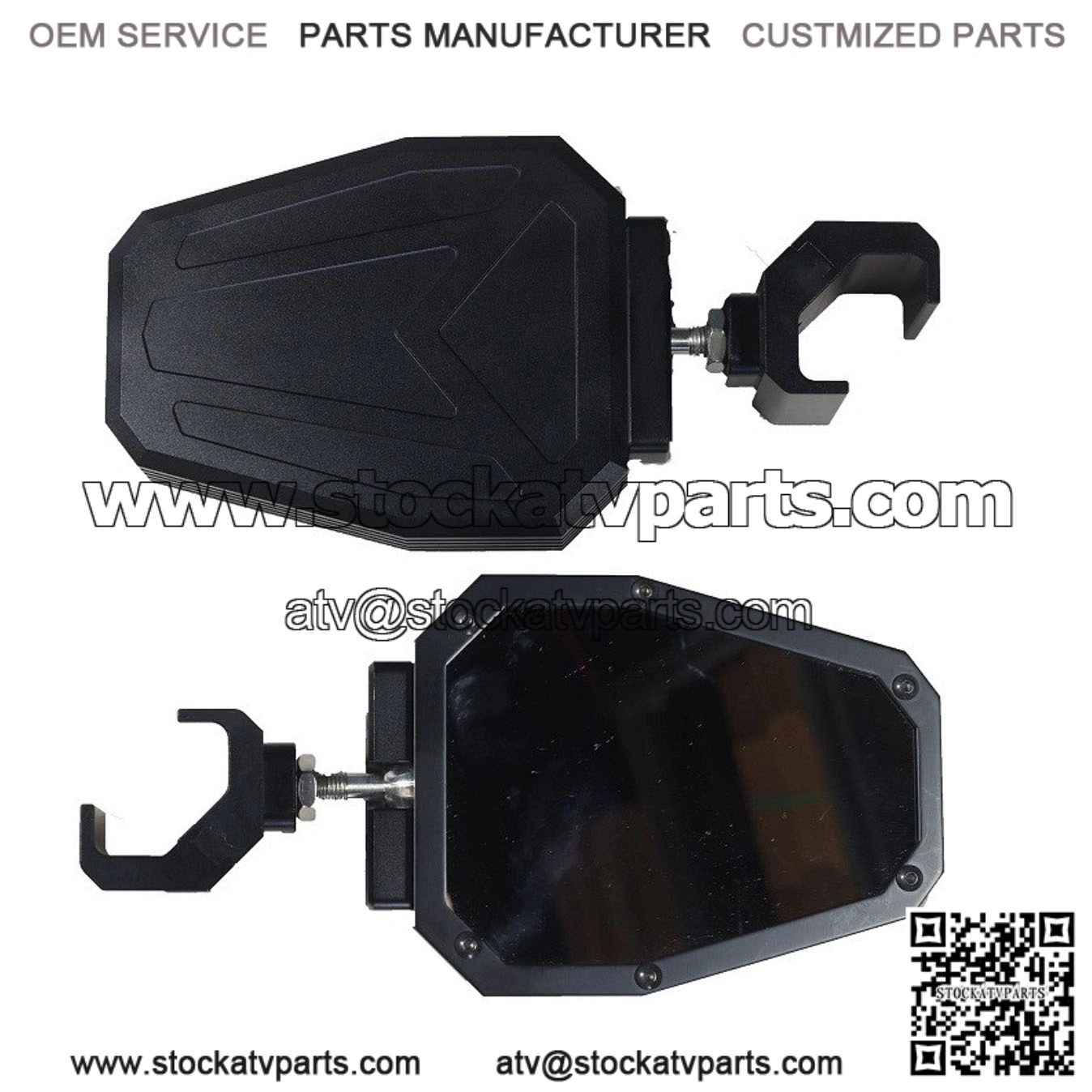 C Clamp Mount Side View Mirrors for Polaris Ranger