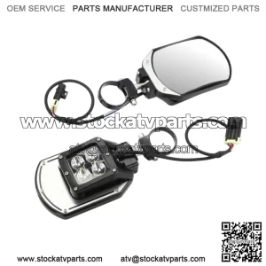 Side Mirrors with Amber Light & Rigid Front Light for Kawasaki Mule/KRX/Teryx