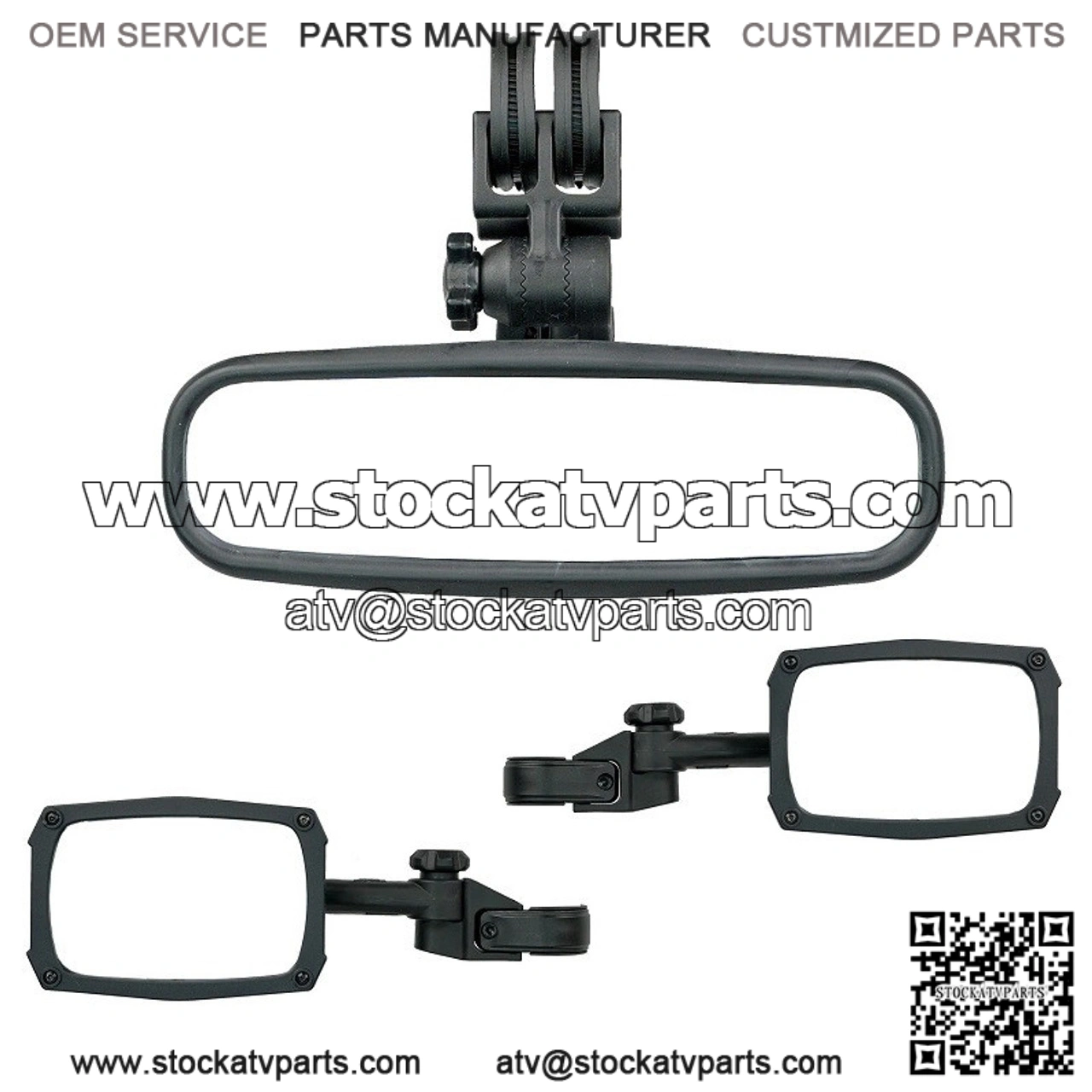 UTV Mirror Tri Pack (2 Side + 1 Rear) for Honda Pioneer/Talon