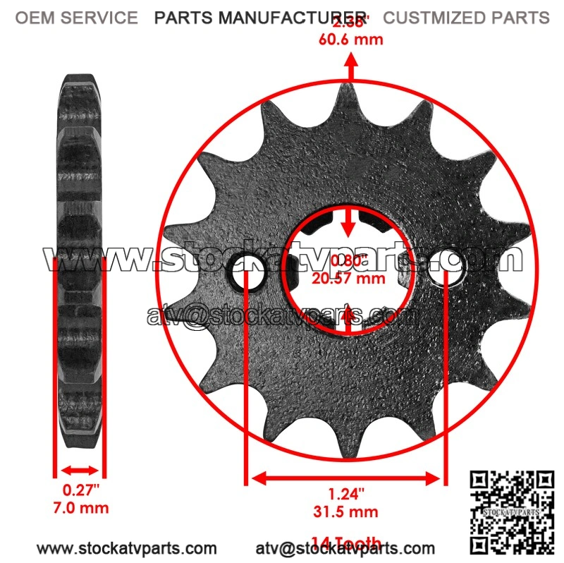 Drive Chain & Sprockets Kit for Polaris Outlaw 90 (2007-2014) - 428 Pitch, 136 Links - Image 3