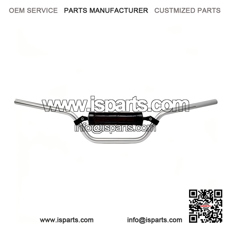 Silver ATV Quad Bike Handlebars - 7/8 Inch YFZ350 Banshee Bend