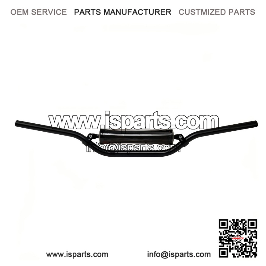 Black ATV Quad Bike Handlebars - 7/8 Inch YFM660 Raptor Bend